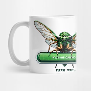 Cicada Invasion Loading Funny Cicada Summer Mug